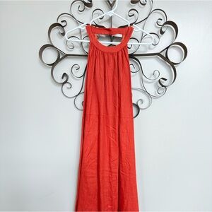 Chic Coral Maxi Dress